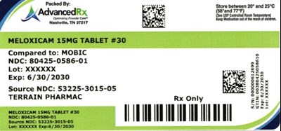 Meloxicam 15mg #30 (Meloxicam 15mg 80425 0586 01)